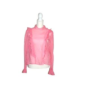 H&M SHEER PINK LONGSLEEVE BLOUSE
